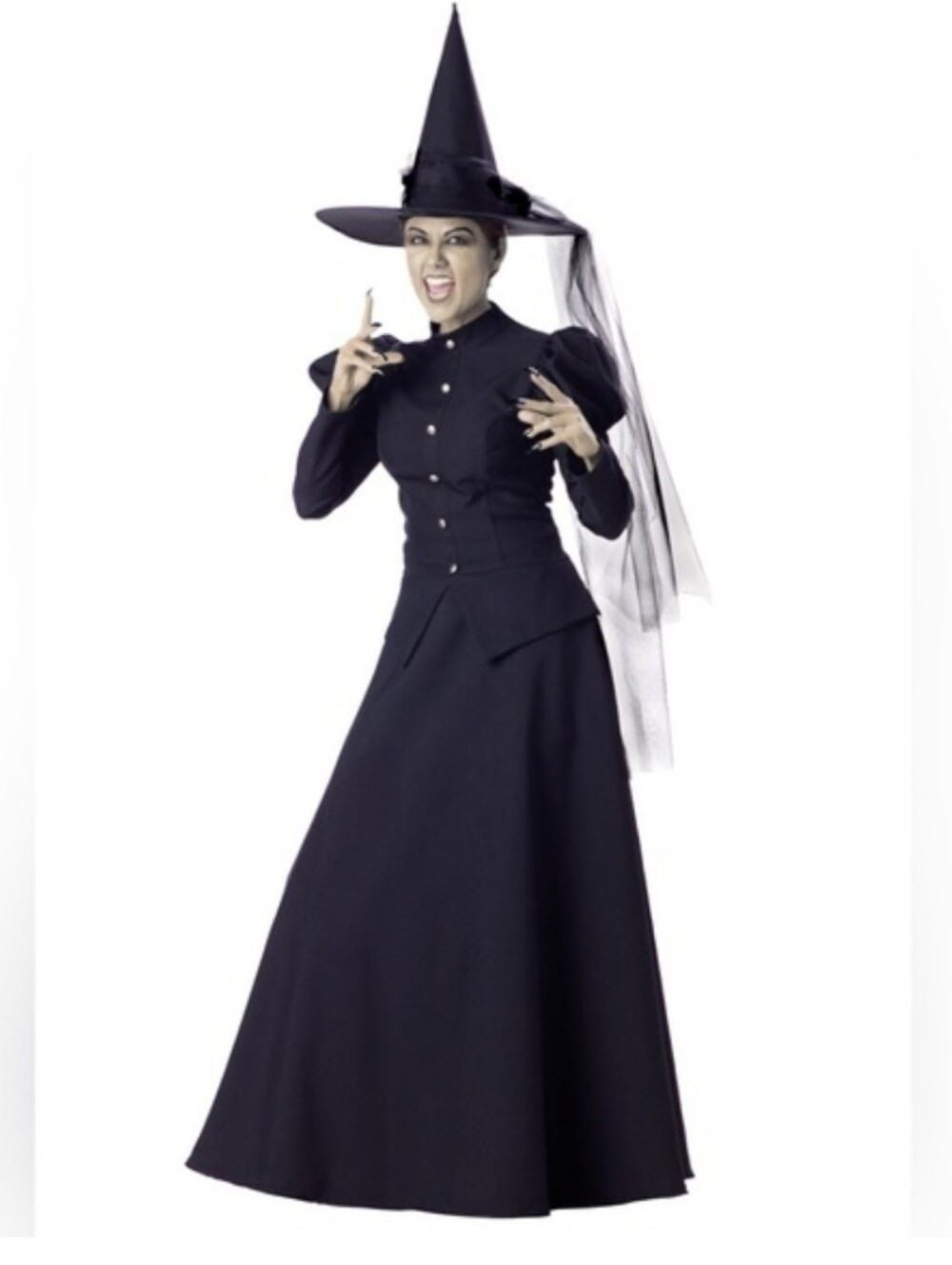 Wizard Of Oz Wretched Witch Costume InCharacter Halloween Black Gown Hat L